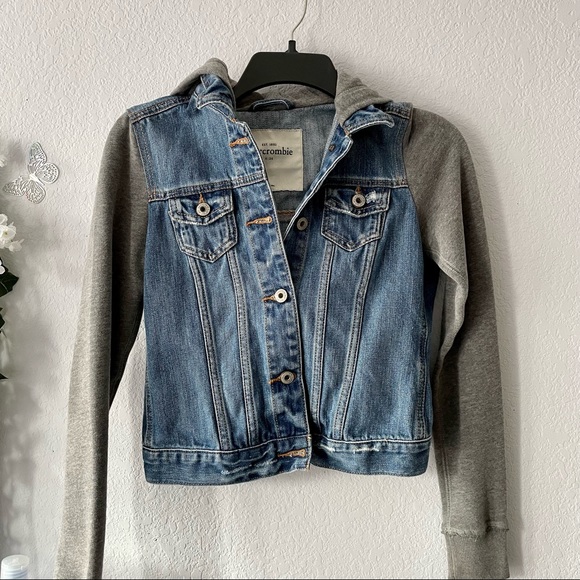 Coats | Abercrombie Hooded Denim Jacket 